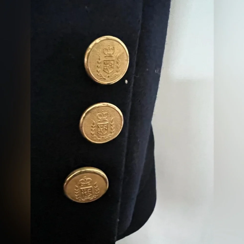 Kingsridge 100% PURE WOOL USA🇺🇸TAILORED 2 Button Blazer Shoulder‎ Pads LARGE